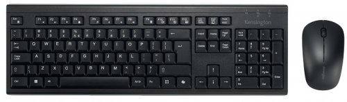 Kit tastatura cu mouse Kensington KM270 EQ, reincarcabil, conexiune wireless, material partial reciclat, negru